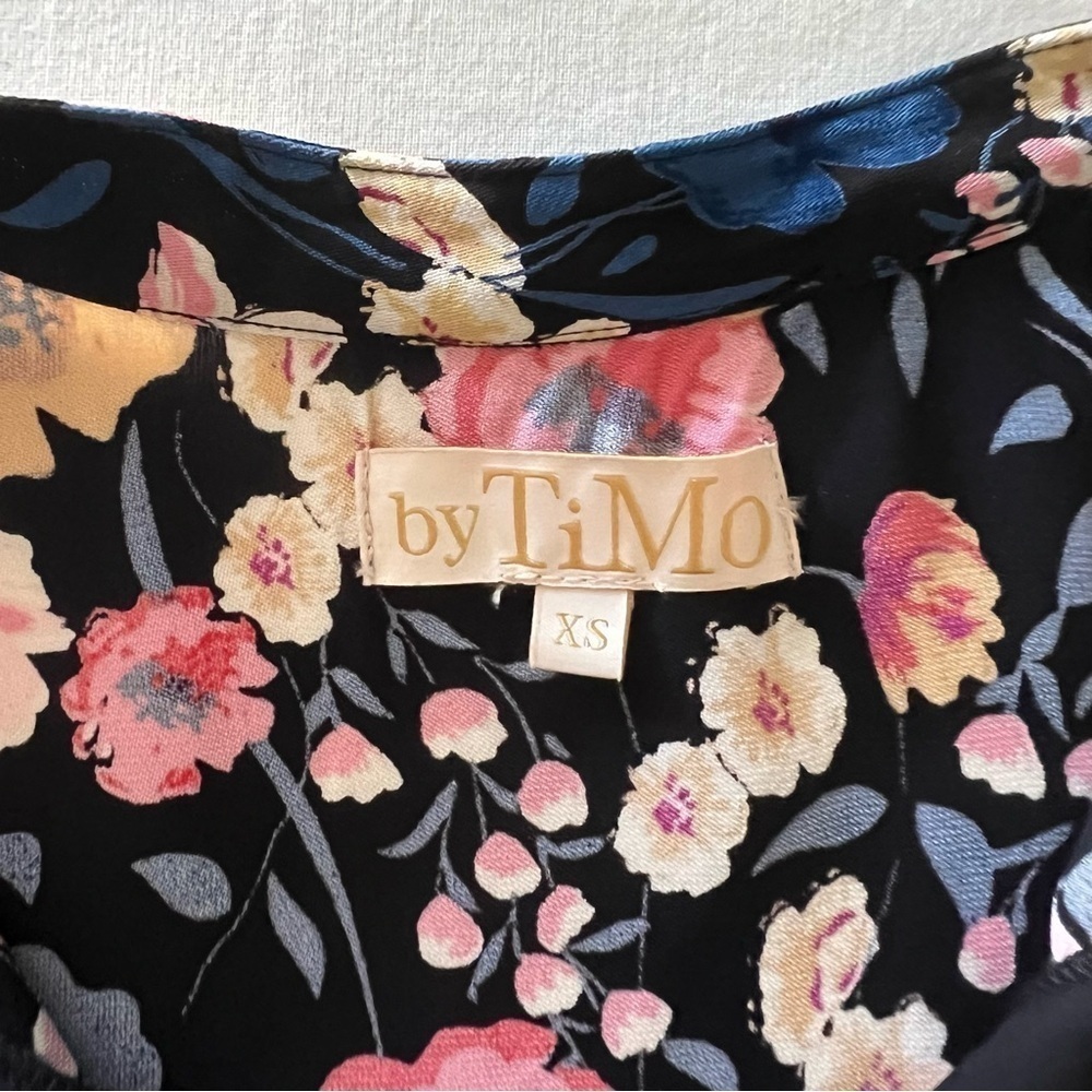 byTiMo Vintage Drape Mini Dress in Flora Black - Picture 11 of 16